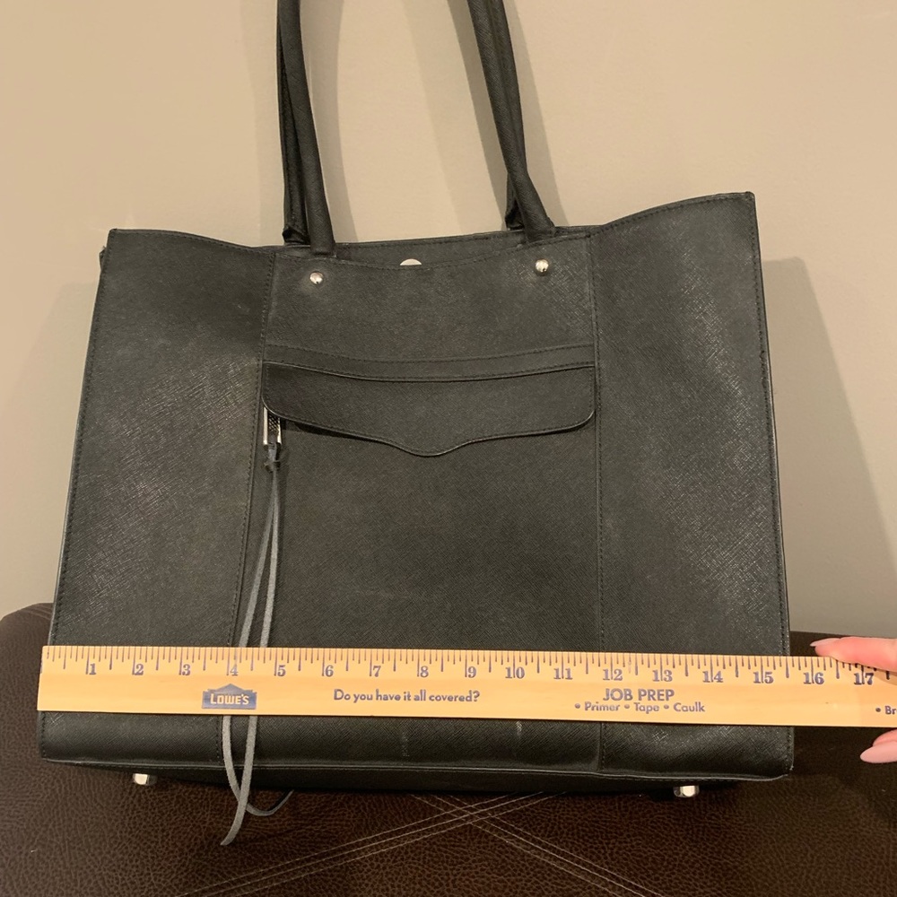 Rebecca Minkoff Saffiano Leather Tote Black - Picture 6 of 8